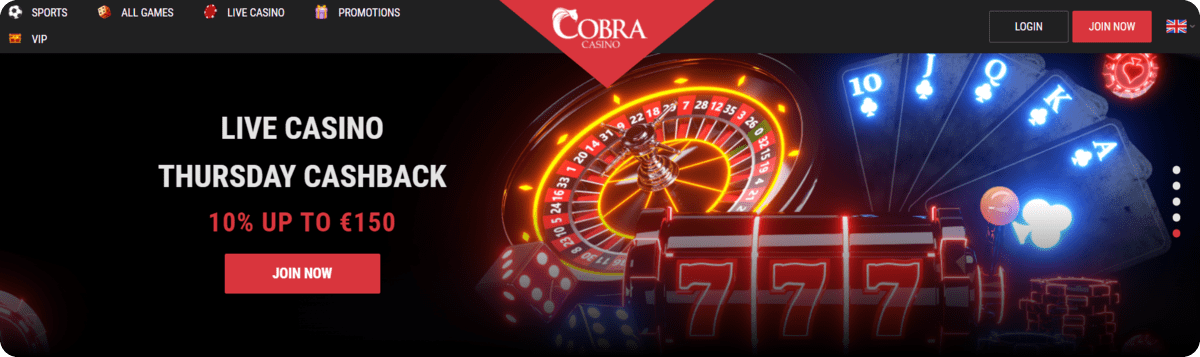 Cobra Casino Live Cashback