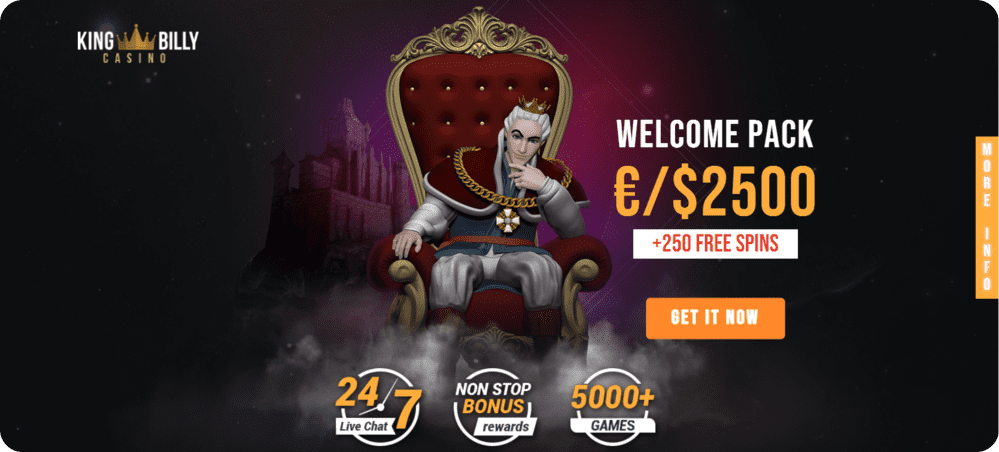 King Billy Casino Welcome bonus
