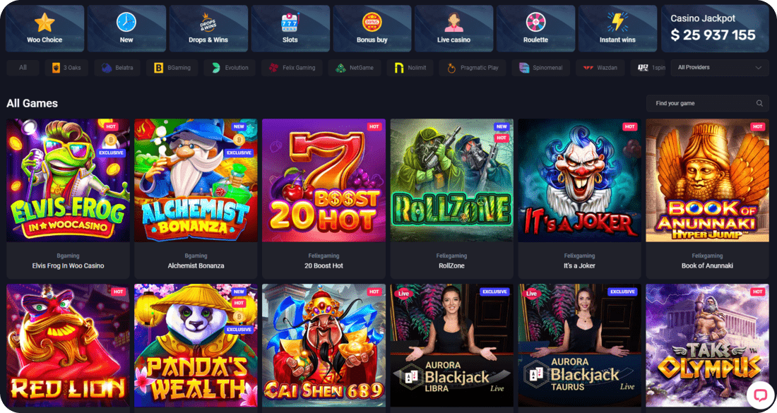 Woo Casino Games MY